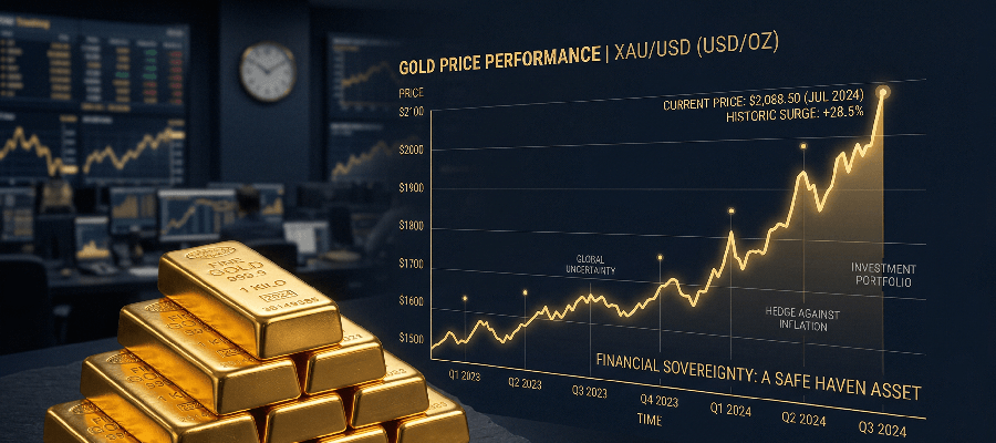 Gold mining stocks performance chart showing dramatic outperformance versus physical gold during the 2025 bull market
